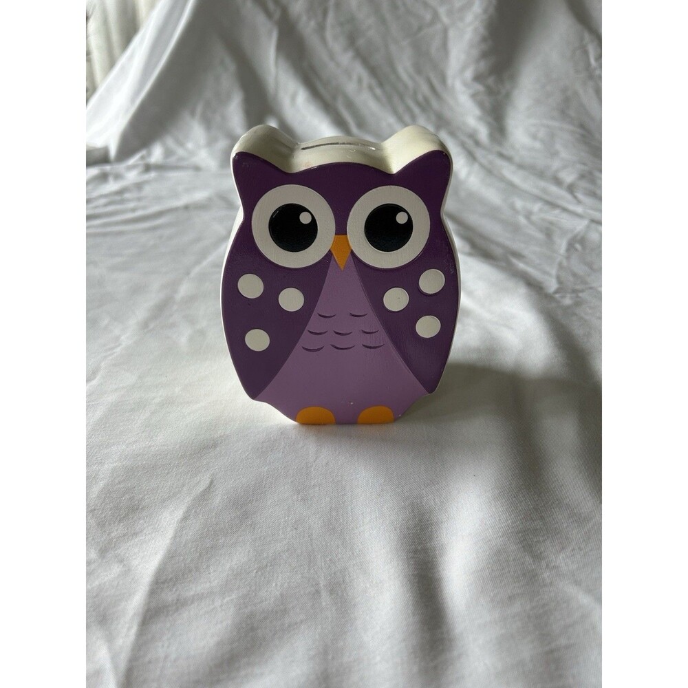 Purple Owl Coin Bank